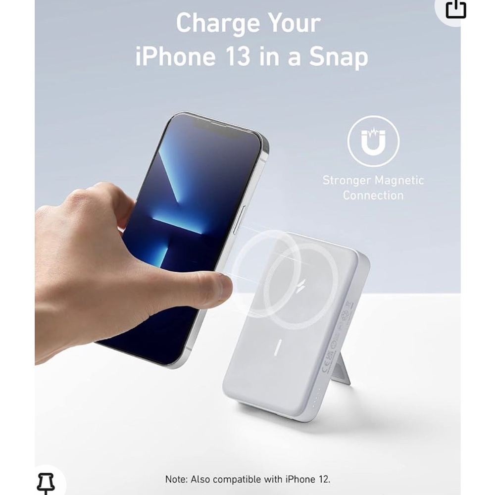Anker Magnetic Battery, 10,000mAh Foldable Wireless Portable Charger
